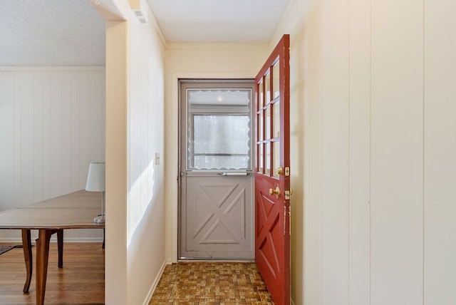 entryway with baseboards