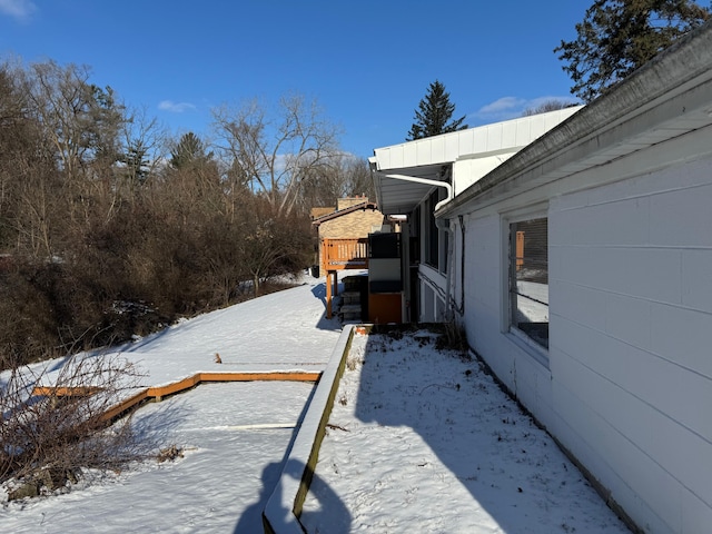 view of snowy yard