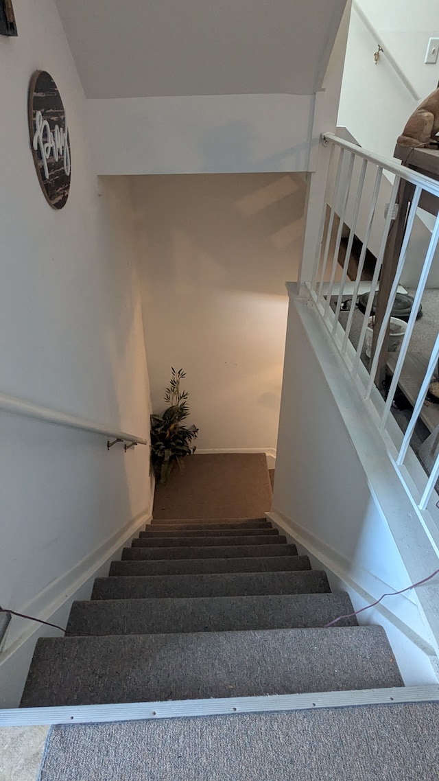 stairs with baseboards