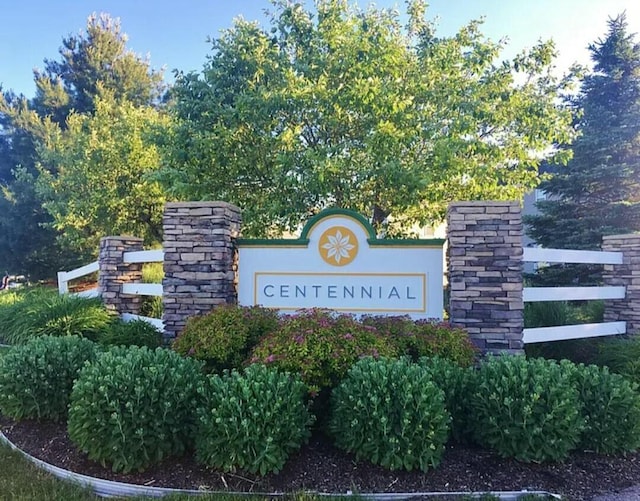 view of community sign