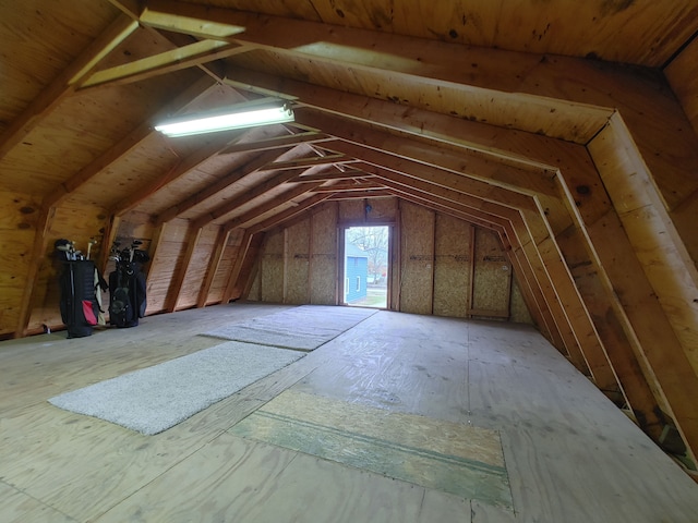 view of attic