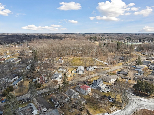 drone / aerial view with a residential view