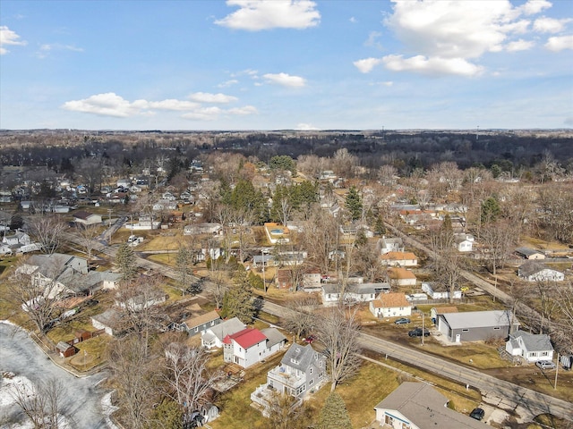 bird's eye view with a residential view