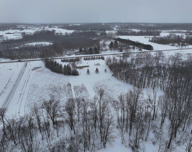 view of snowy aerial view