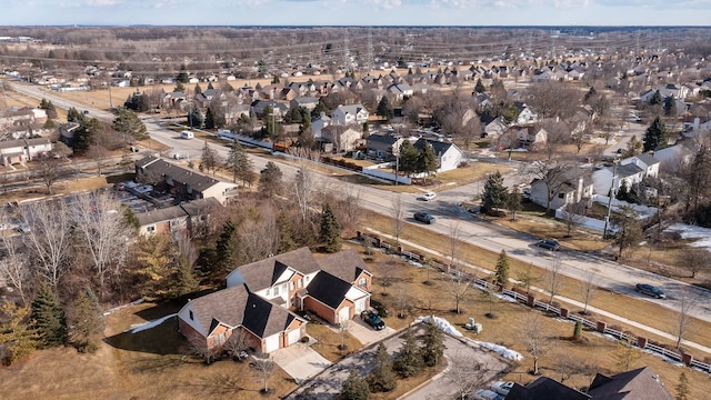 drone / aerial view featuring a residential view