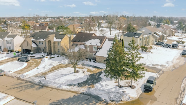 aerial view with a residential view