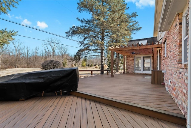 view of wooden terrace