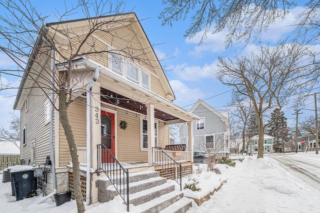 view of front of house with a porch