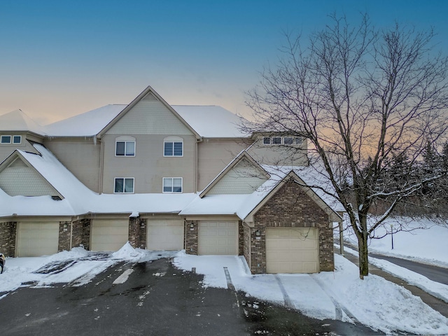 view of property with a garage