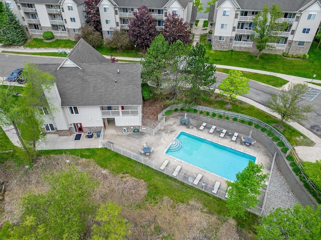 806 Brandon Ave, Pontiac, MI 48340 - bird's eye view of a pool area