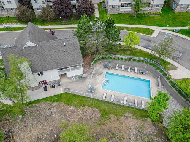 806 Brandon Ave, Pontiac, MI 48340 - drone / aerial view of a pool area