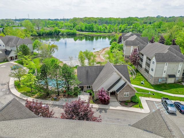 806 Brandon Ave, Pontiac, MI 48340 - drone / aerial view of a nearby body of water and a forest