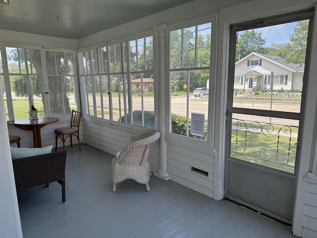 view of sunroom