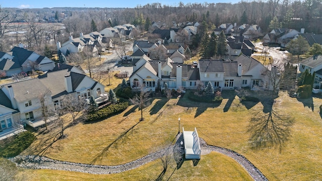 bird's eye view with a residential view