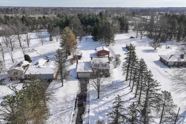 view of snowy aerial view