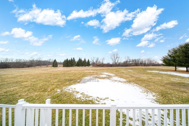 view of yard featuring a rural view