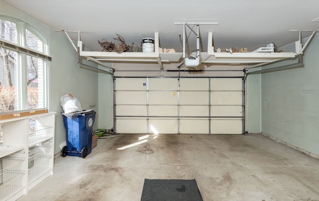 garage featuring a garage door opener