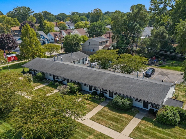 drone / aerial view with a residential view