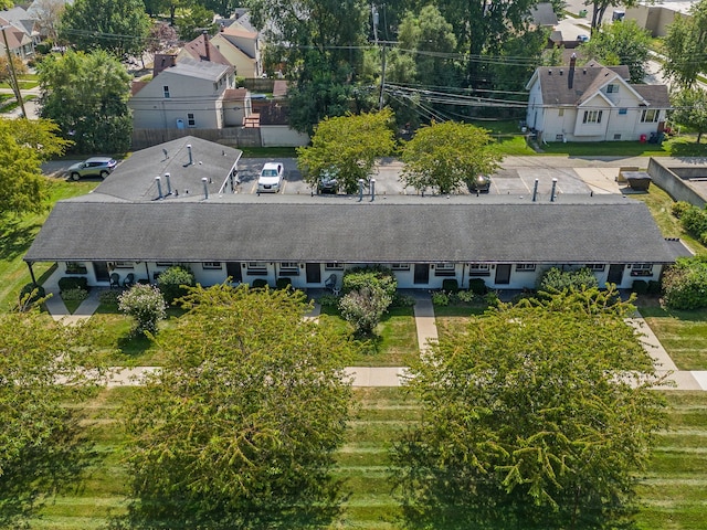 bird's eye view with a residential view