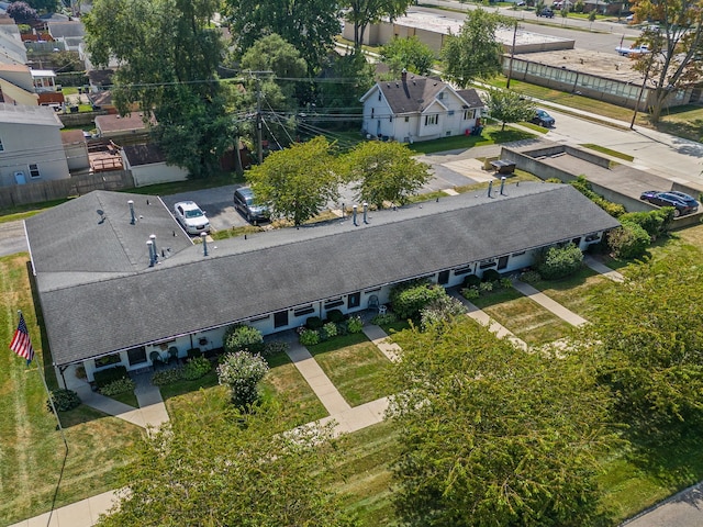 aerial view featuring a residential view