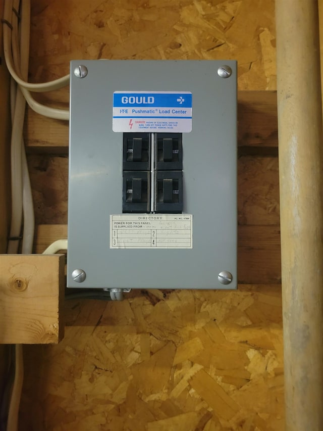 utility room featuring electric panel