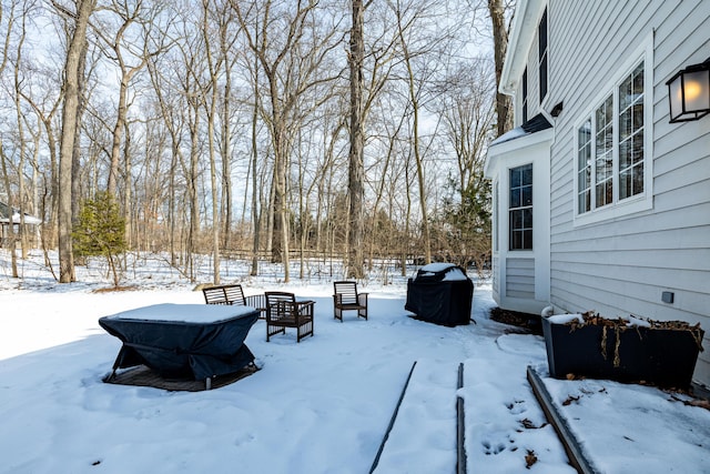 view of snowy yard