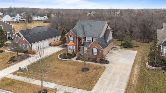 bird's eye view with a residential view