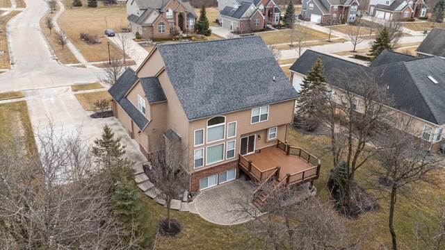 birds eye view of property featuring a residential view