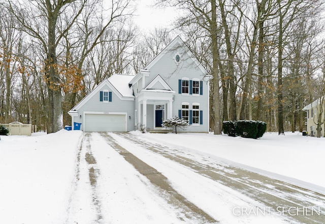 view of front of property featuring an attached garage