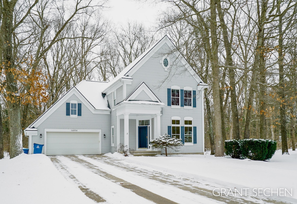 view of front of home with an attached garage