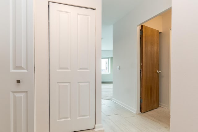 hallway with baseboards