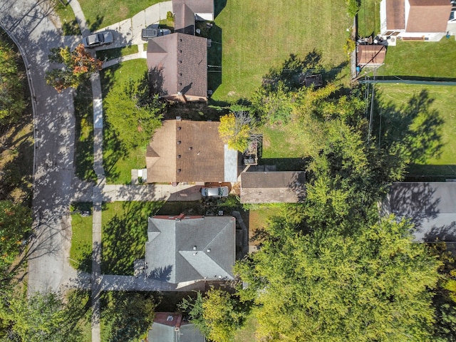 drone / aerial view with a residential view