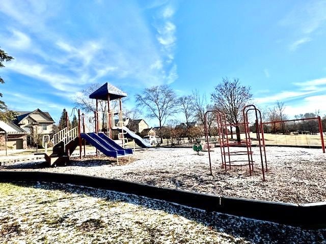 view of community jungle gym