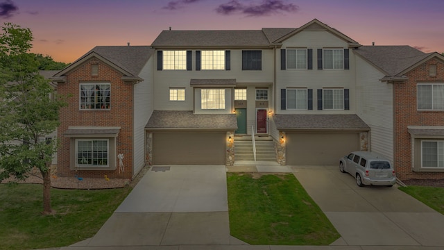 view of front facade featuring a garage and concrete driveway