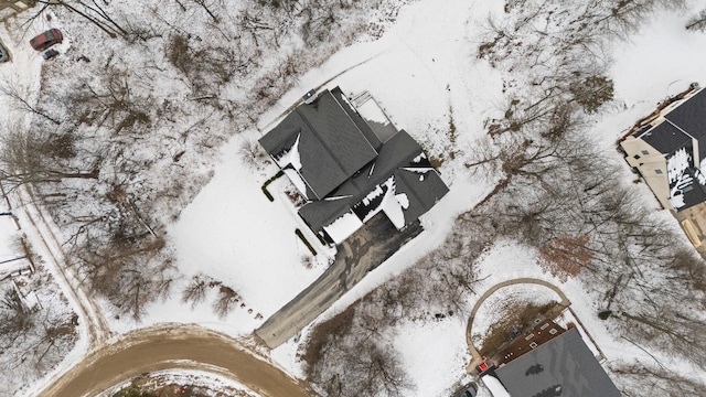 view of snowy aerial view