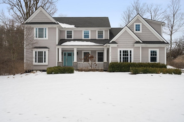 view of front of property with a porch