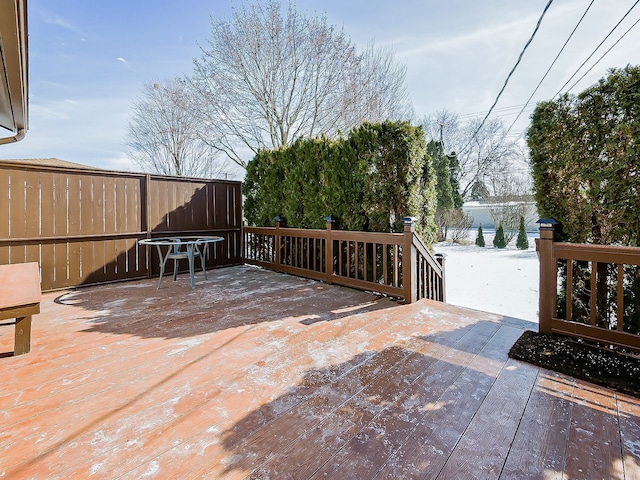 view of wooden terrace