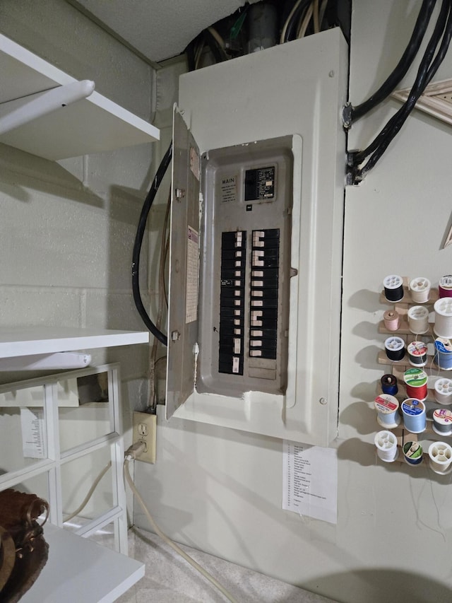 utility room featuring electric panel