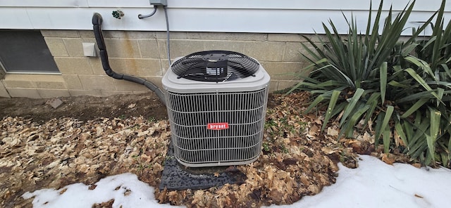 exterior details with central air condition unit