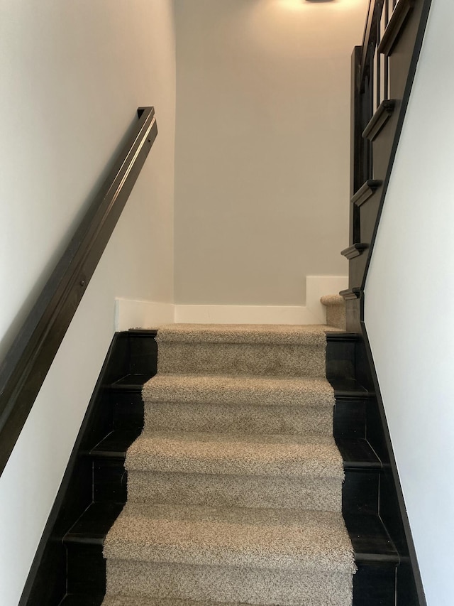 stairs with baseboards