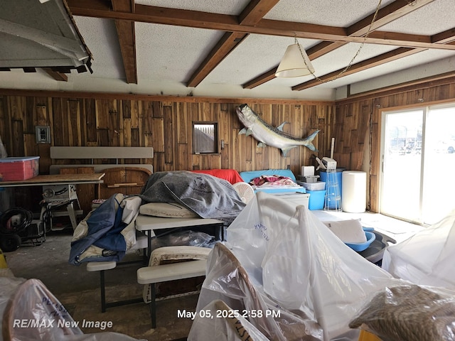 5243 Martin Rd, Beaverton, MI 48612 - garage with wooden walls