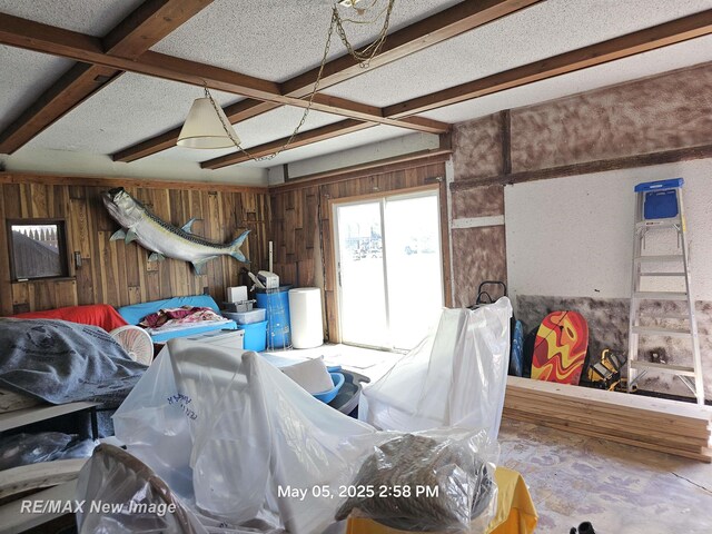 5243 Martin Rd, Beaverton, MI 48612 - garage with wooden walls