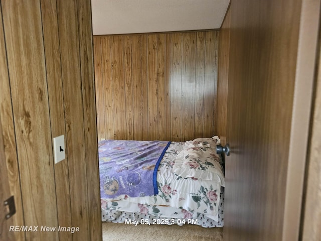 5243 Martin Rd, Beaverton, MI 48612 - bedroom featuring wood walls