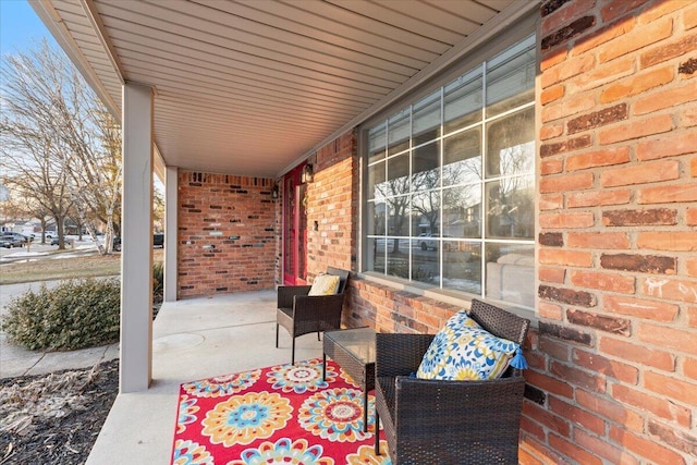 view of patio featuring covered porch