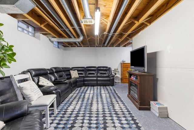 living room with visible vents