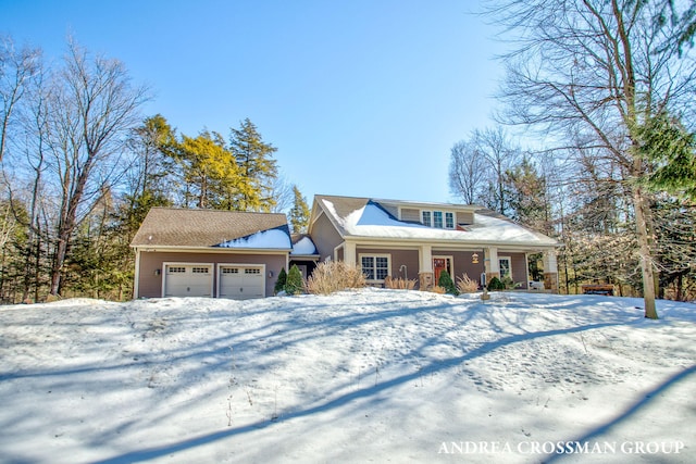 view of front of home featuring a garage