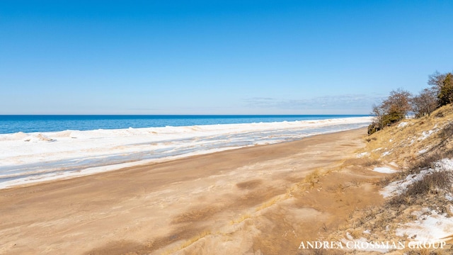 property view of water with a view of the beach