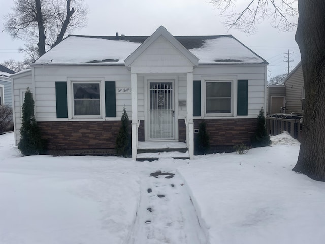 view of front of property with stone siding