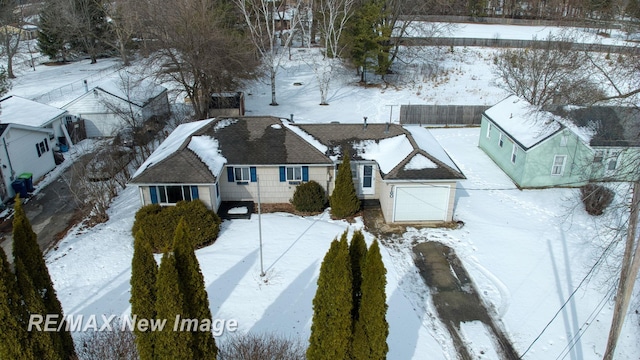 view of snowy aerial view