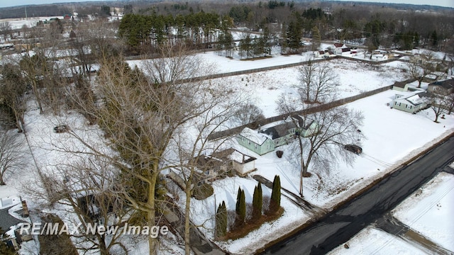 view of snowy aerial view